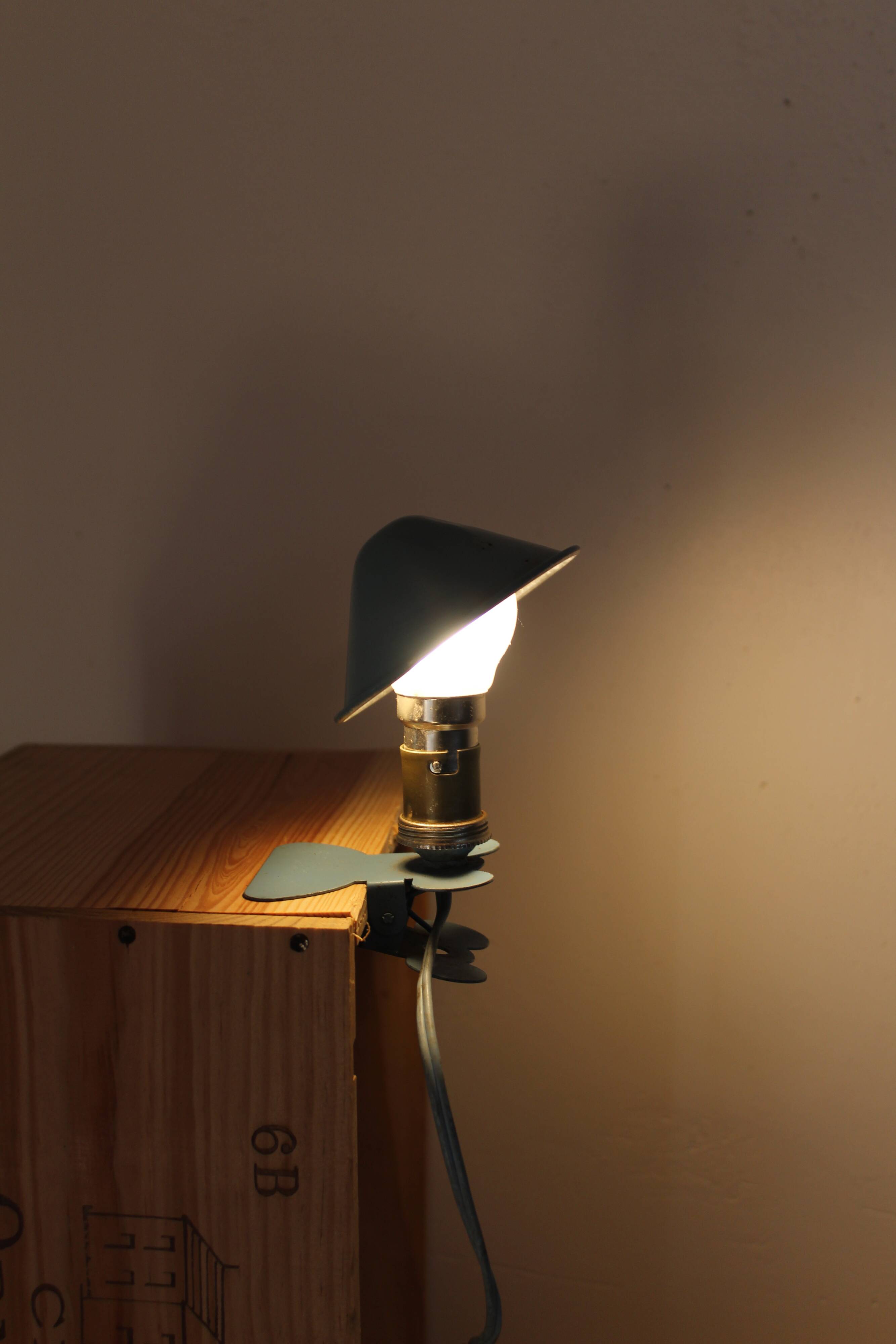 Vintage Mushroom Clip Lamp