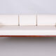 White Slezák sofa - 1930s Czechia - Leather, Beech and Chrome