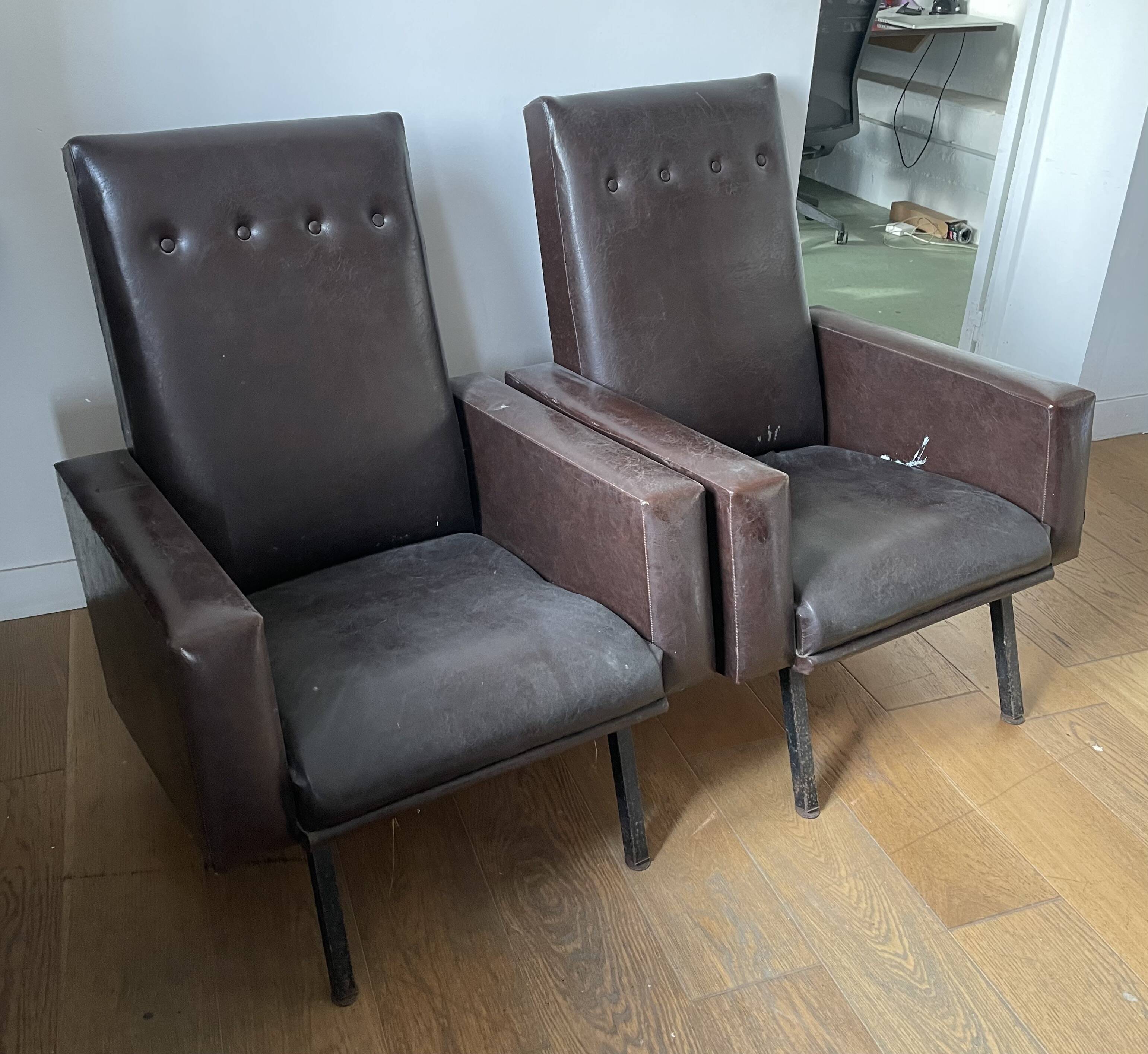 Set of 2 50s armchairs