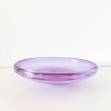 Large purple glass bowl 1970