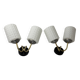 Pair of vintage double wall lights 1950 in opaline