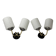 Pair of vintage double wall lights 1950 in opaline