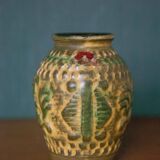 West Germany vase 958-14, Peacock ceramic vase, collection, bodo Mans, Bay Keramik