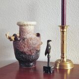 Hanging vase in purple earthenware