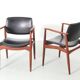 Pair of Scandinavian teak armchairs, model 66