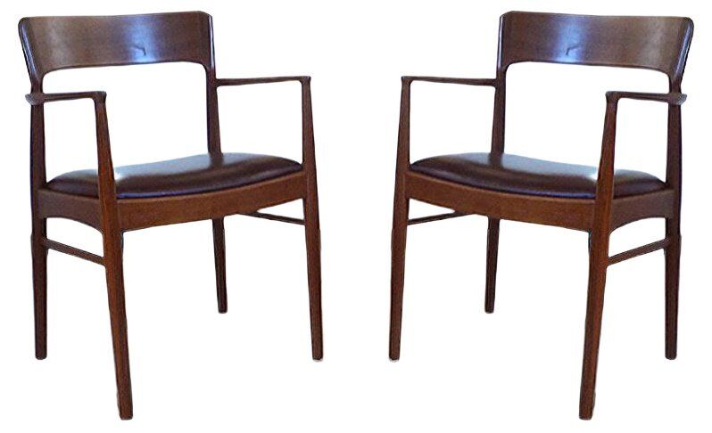 Set of 2 Scandinavian teak armchairs from Korup Stolefabrik, Denmark 1960s