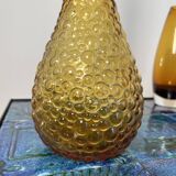 Grande carafe italienne en verre d’empoli jaune
