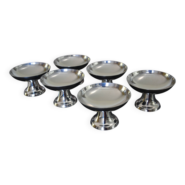 6 impeccables coupelles inox Guy Degrenne