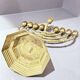 Vintage Candelabras 9 Branch Menorah Jewish Judaica Golden Candle Holders Brass