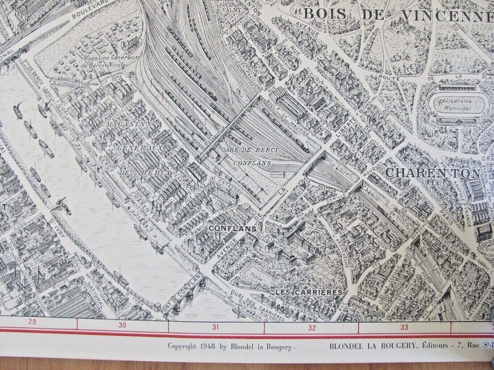 Map of Paris - Peltier Blondel La Rougery