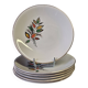 Set of 6 flat plates from Digoin Sarreguemines in good condition.