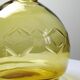 Vintage/antique Czech Amber Chiseled Blown Glass Decanter