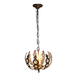 Palwa Palma & Walter style - Hollywood Regency style - brass - facet-cut gl