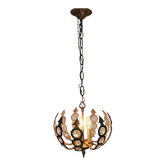 Palwa Palma et Walter style - style Hollywood Regency - laiton - verre taillé en facettes