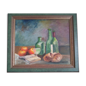 Huile sur panneau - Nature