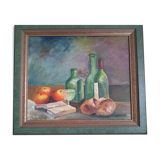 Oil on panel - Still life signed Donzé