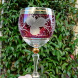 Box of 6 wine glasses in crystal of boheme