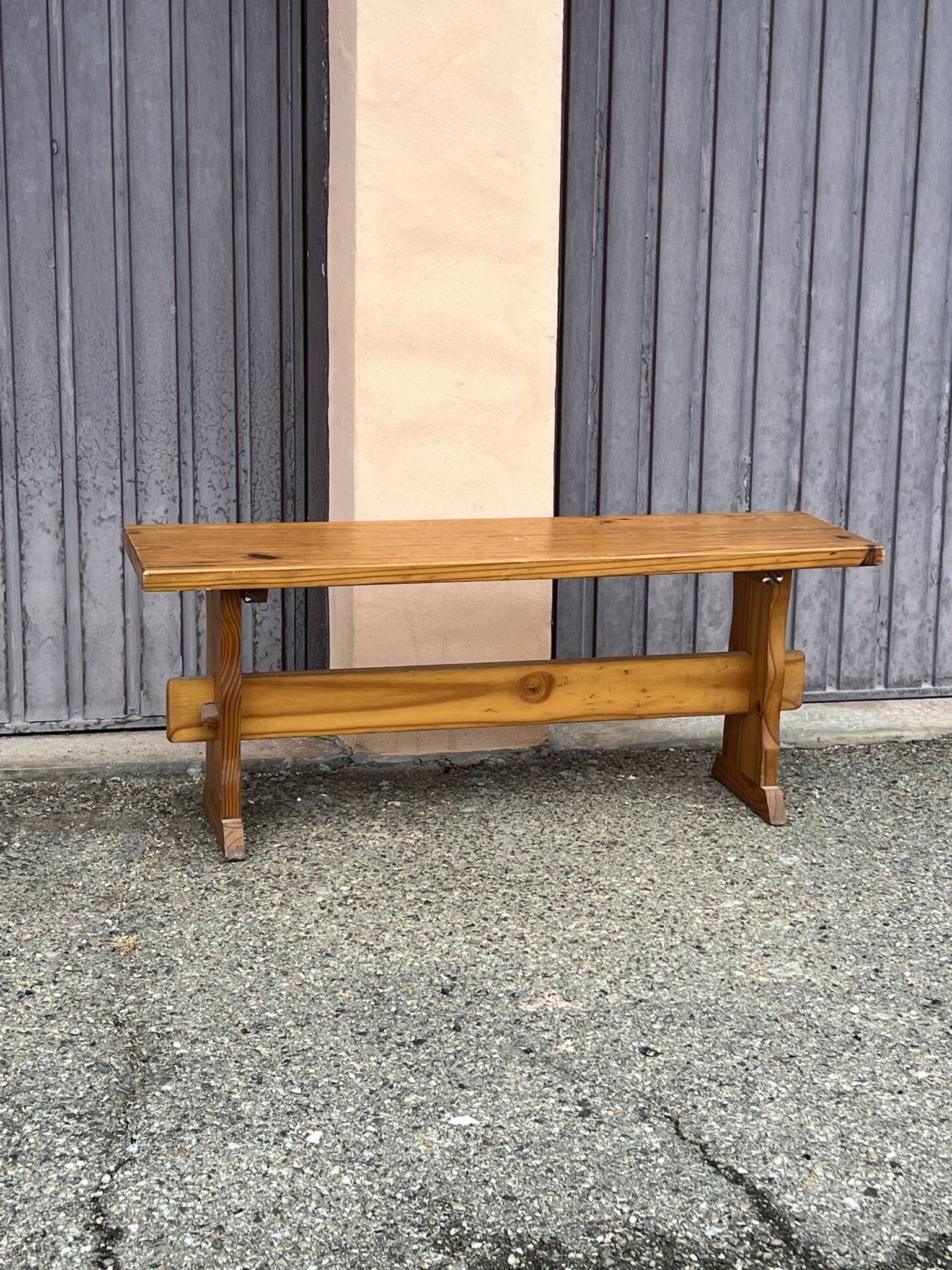 Banc en bois massif travail artisanal français 113cm