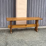 Banc en bois massif travail artisanal français 113cm