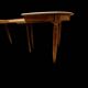 Oval extendable table in Louis XVI style – Renovated solid walnut