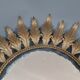 Mirror sun acanthus sheets vintage gold metal 50s