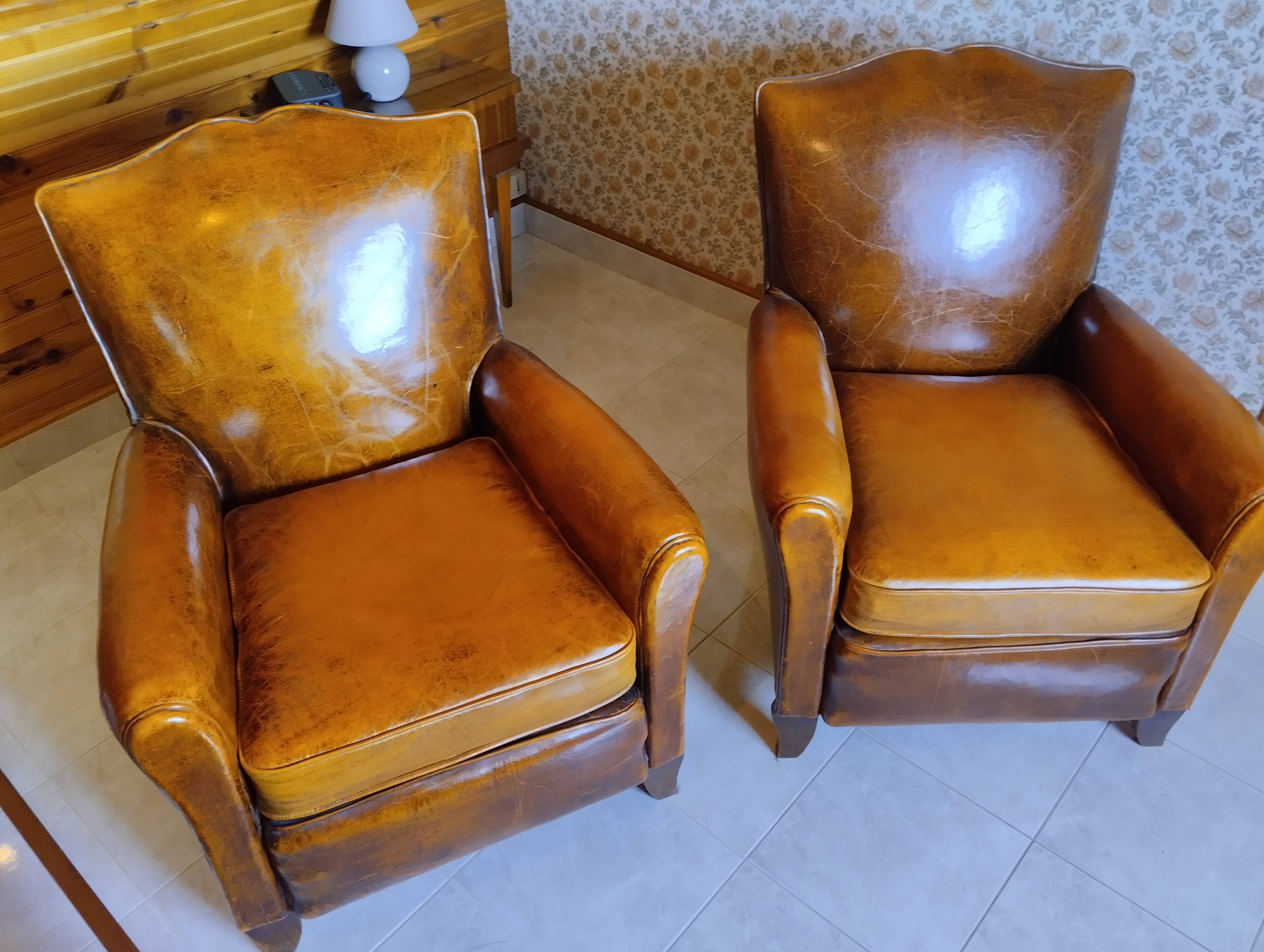 Pair of club chairs