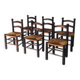 French Provincial Dining Chairs by Charles Dudouyt, France, 1940s, Set of 6