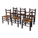 French Provincial Dining Chairs by Charles Dudouyt, France, 1940s, Set of 6