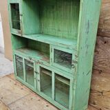 Antique merchant's shelf, Burmese teak sideboard