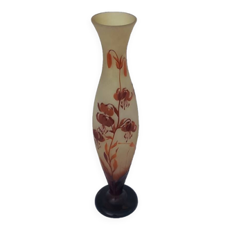 Gallé Lily flower vase