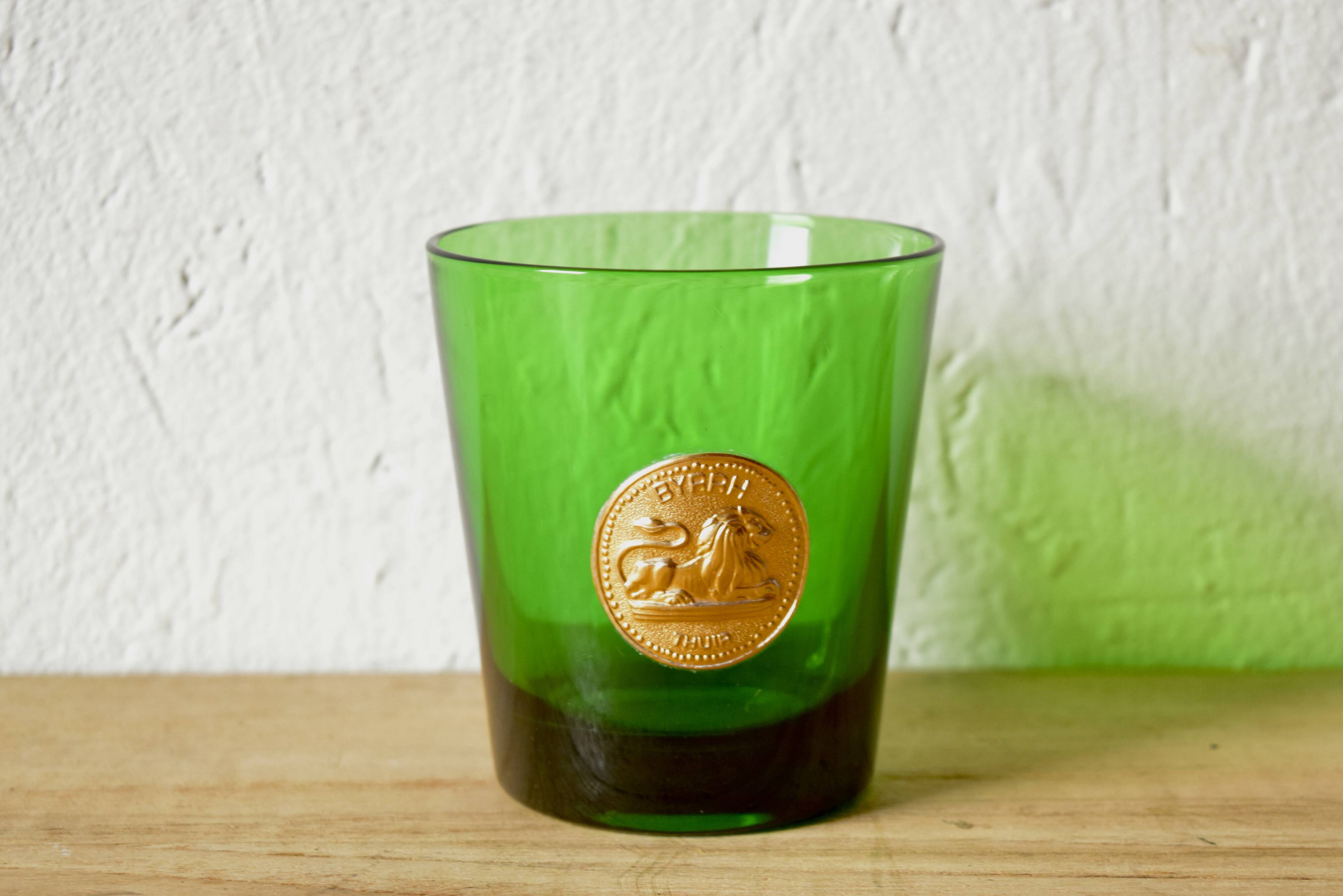 Lot of 11 vintage Byrrh/Dubonnet advertising glasses - Lion de Thuir