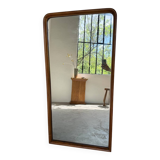 Miroir scandinave en teck massif 1970