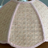 Vintage suspension in raffia and fabrics