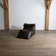 Le bambole chaise longue in brown leather By Mario Bellini for B&B Italia,