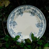 Assiettes terre de fer bleu