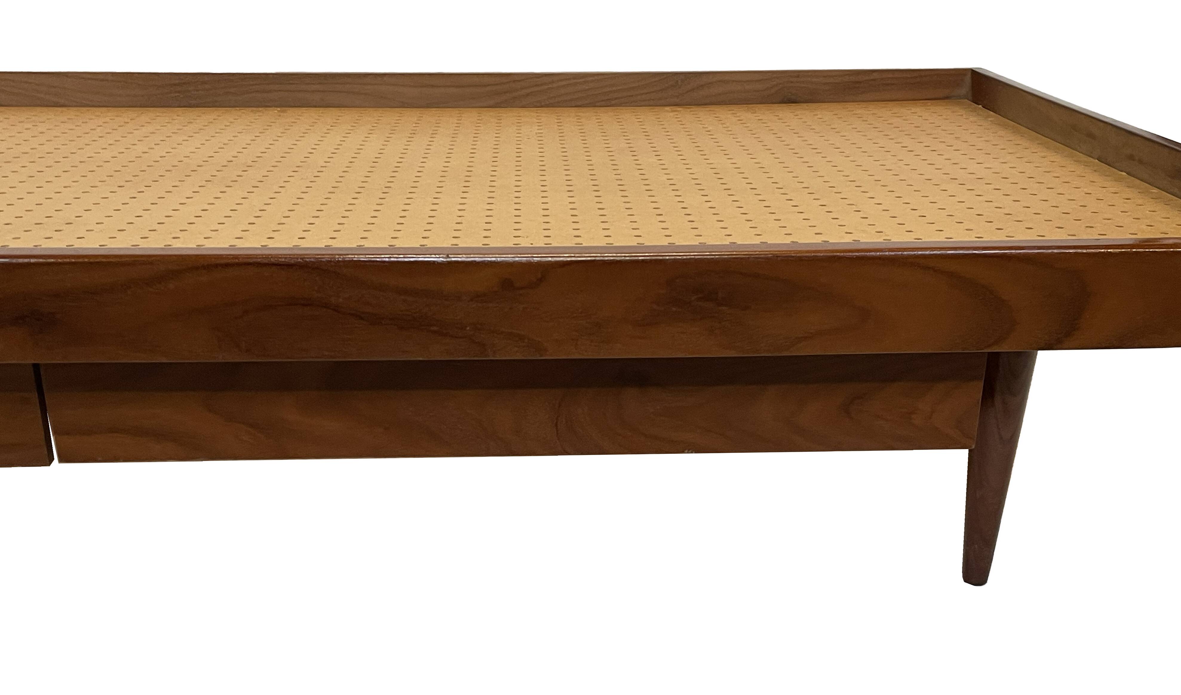 Vintage mid century daybed teak design with drawers