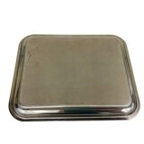 Set of 4 ice cream cups, stainless steel, dessert cups on foot with tray
