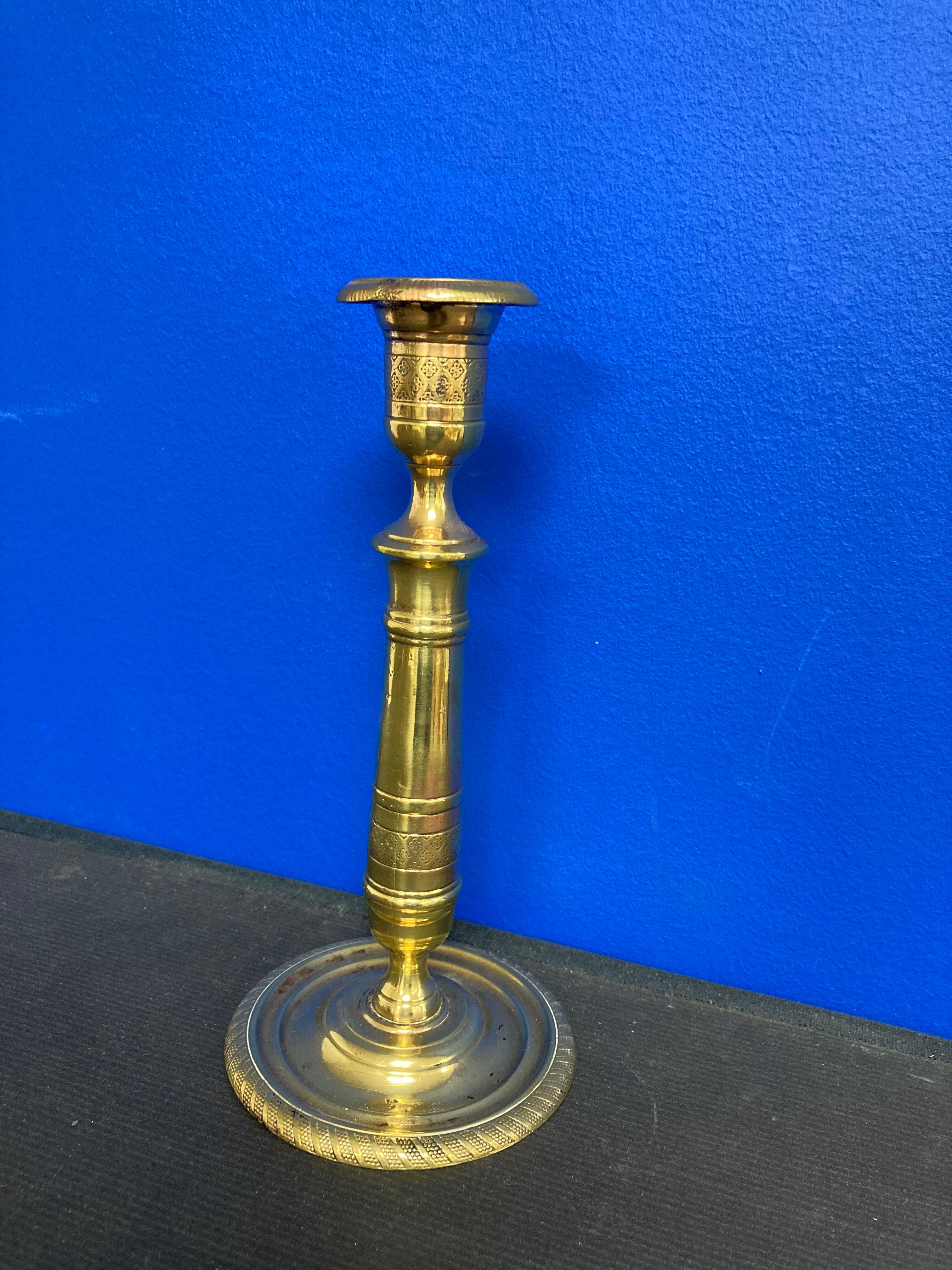 Bougeoir en laiton vintage