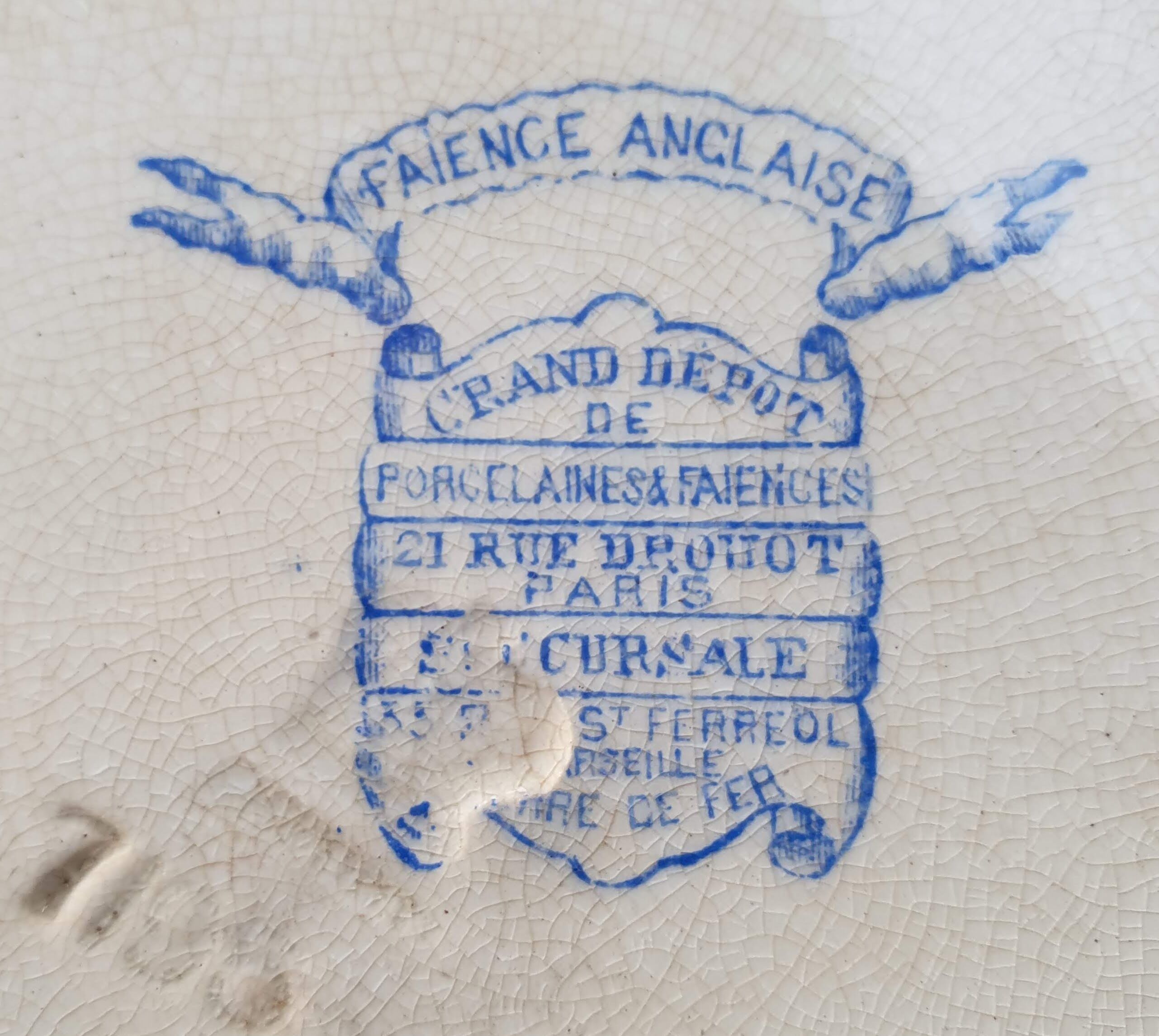 3 English earthenware plates