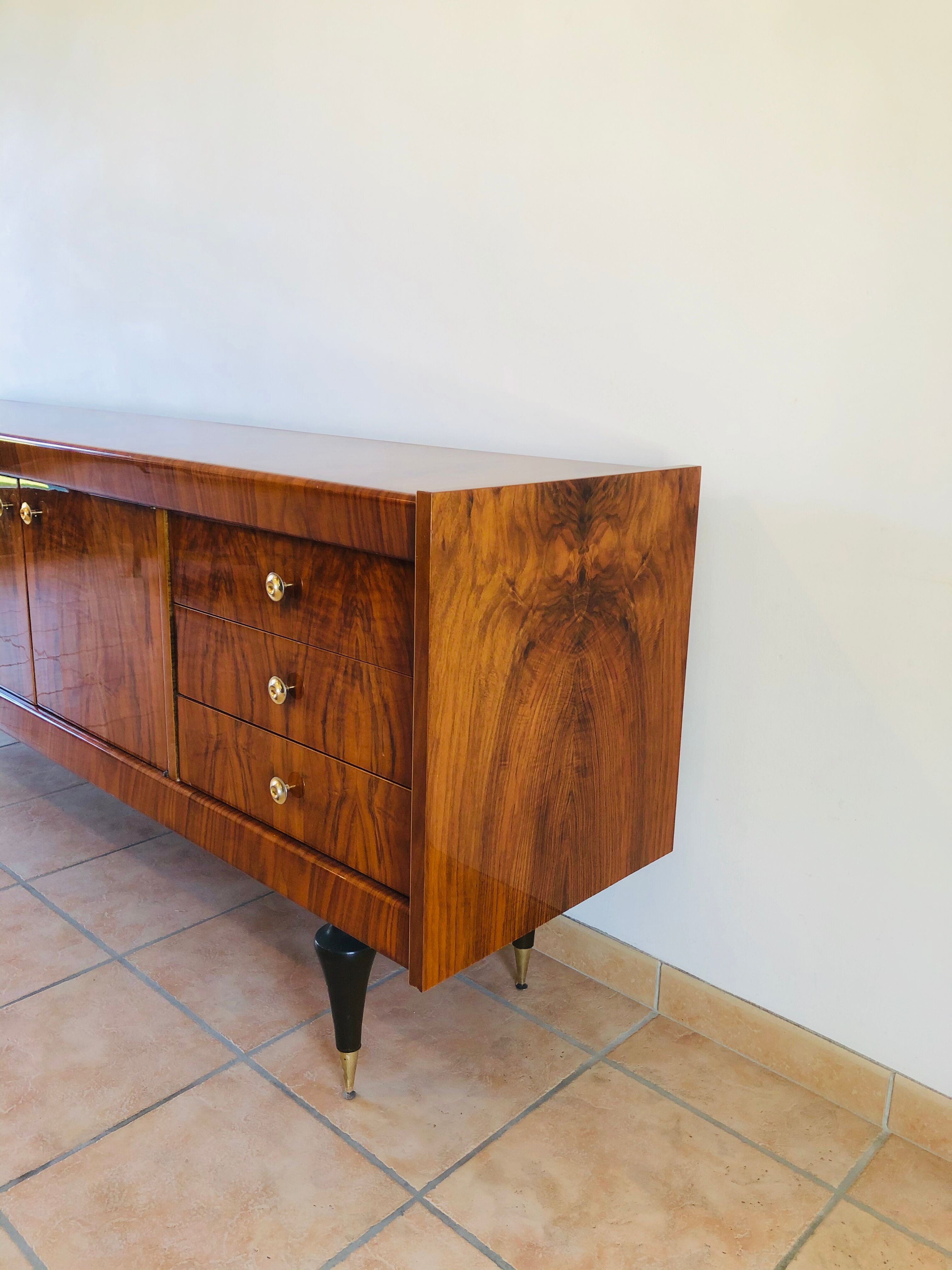Walnut art deco sideboard