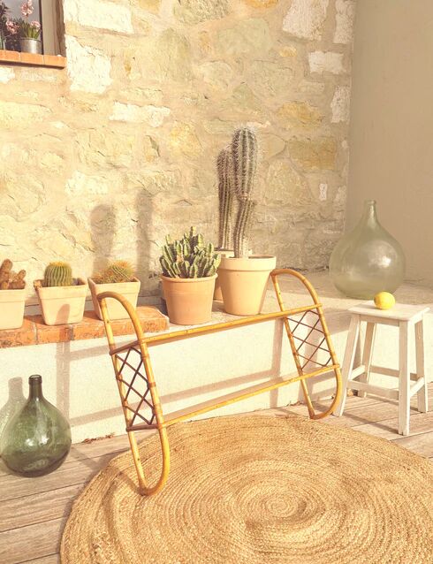 Vintage rattan shelf "Gabriella"