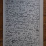 Original lithograph on famous signatures