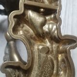 Pair of bronze wall lights, angels, cherubs, cherubs