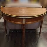 Half-moon table, convertible round game table