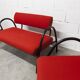 Sofa set with 2 designer armchairs 2001 red