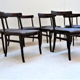 Series of 8 chairs Rundstedlung Ole Wanscher