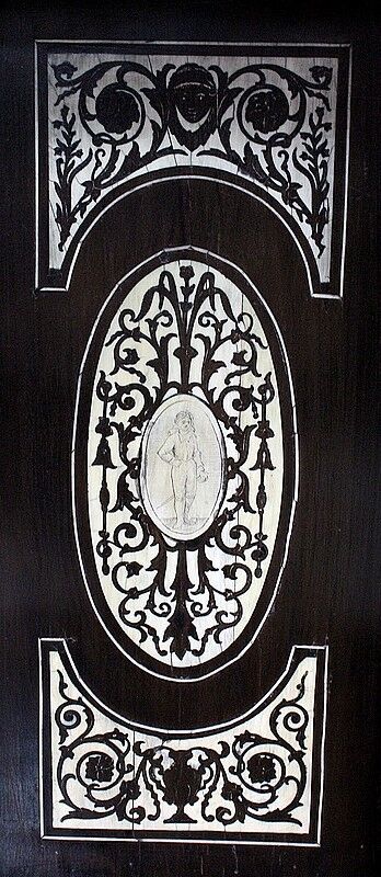 Ceremonial showcase in blackened pearwood, Napoleon III period - 1850