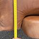 Vintage brown leather living room - 3 seater sofa and 2 matching armchairs