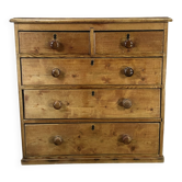 Antique English chest of drawers in pine – 19th century