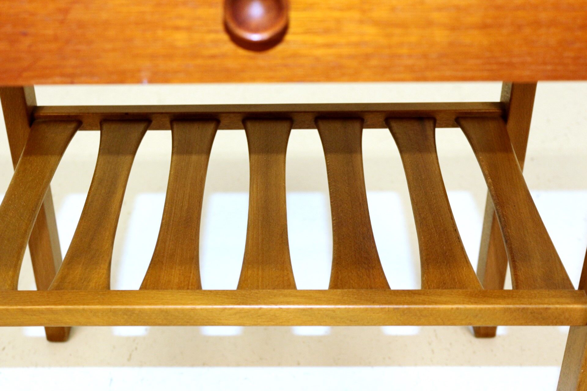 Teak and beech bedside table, Sweden, 1960